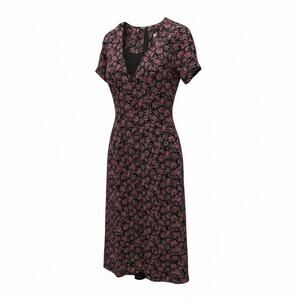 VTG Joni Blair sz 5 romantic y2k 90s floral cottagecore grunge midi dress